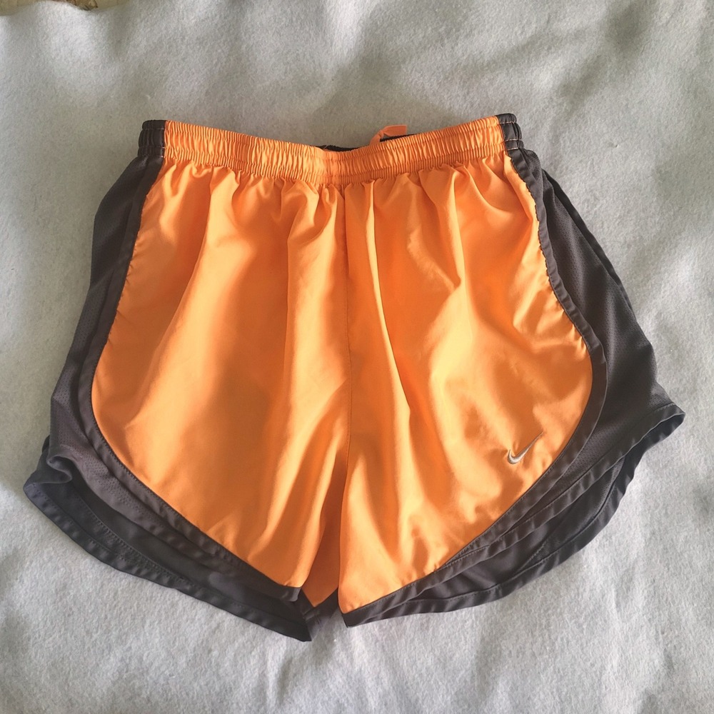 Nike‎ Tempo Shorts Size Small Orange Gray Running Women